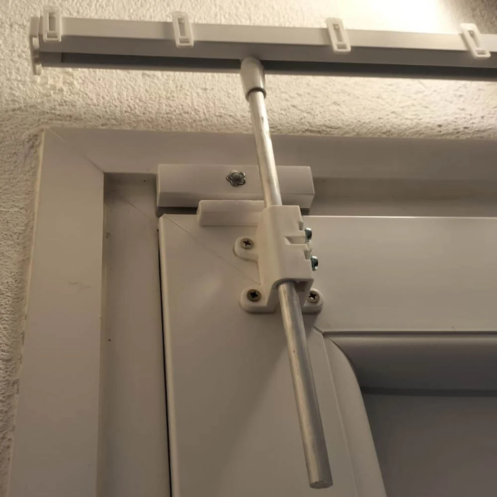Tringle de porte (PIVORAIL) Blanc, 1m00, Boulet — 3