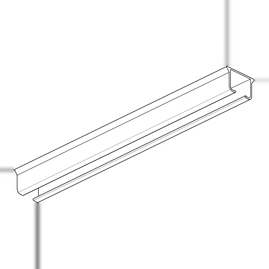 RAIL KS 14x20 LONG 6m00 ALU BLANC B31049 — 2