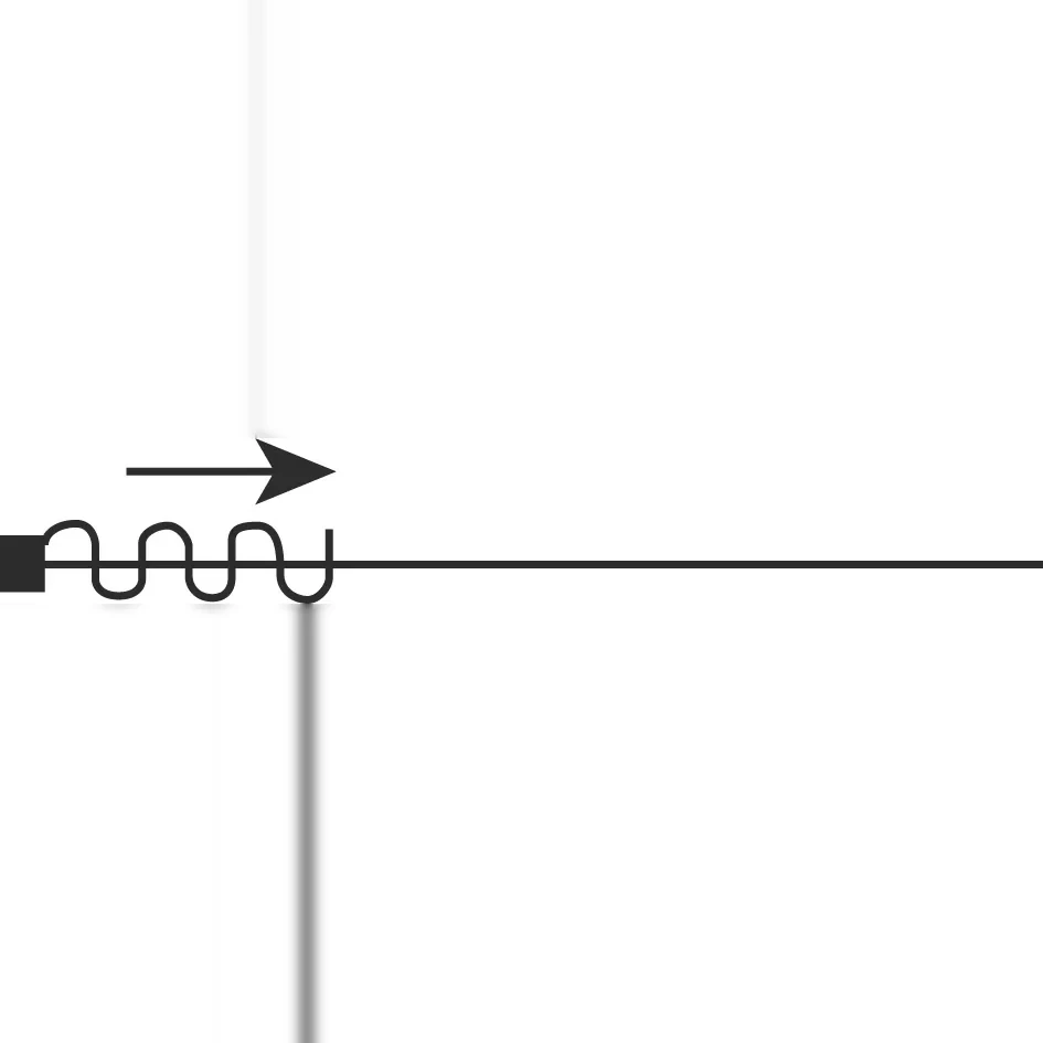 Tube rail droit monté Blanc, Ø20, Montage Vague espace 8cm, 1 rideau — 2