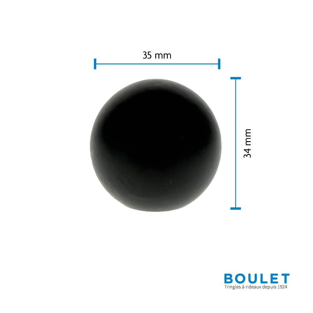 Embout Pergola Noir, Boule lisse — 4