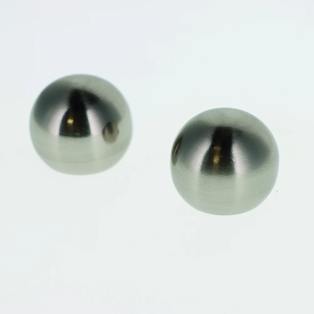 2 embouts boules Tendance Ø20, Nickel Mat — 2