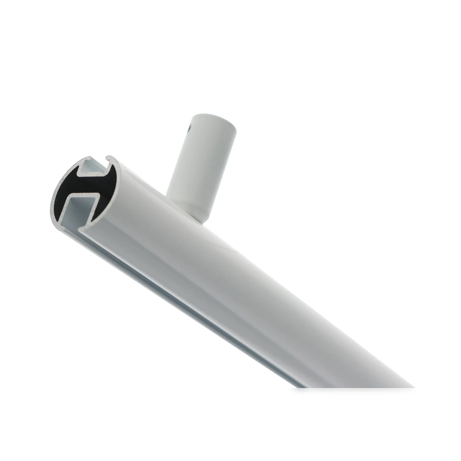 Support plafond tube rail R=3cm Blanc — 3
