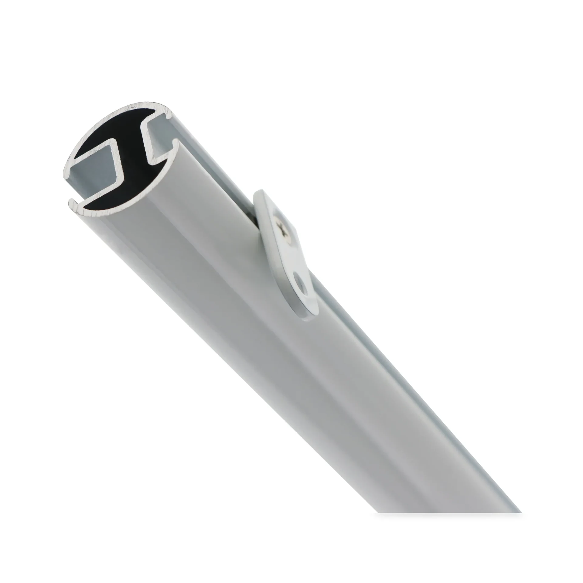 Lot de 2 supports plafond plat tube rail Blanc — 3