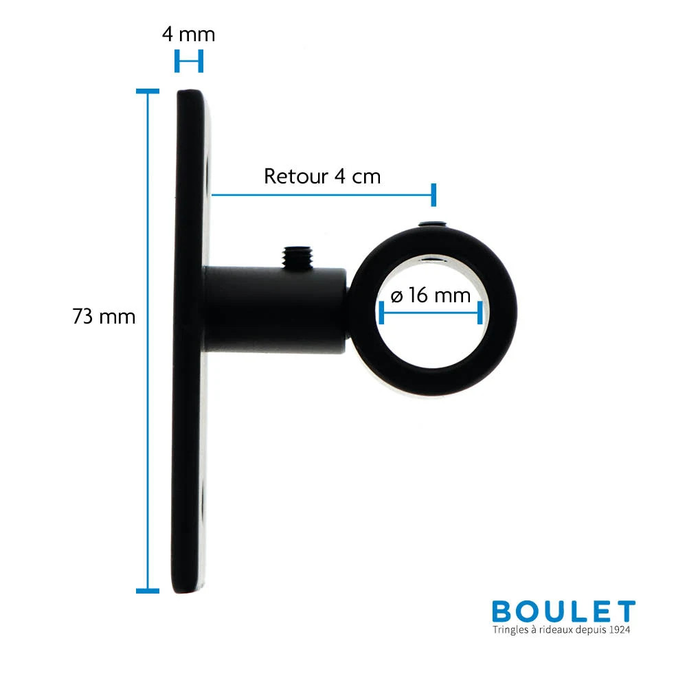 [B35874] Supports Pergola (Noir, Simple lisse - R = 4cm)