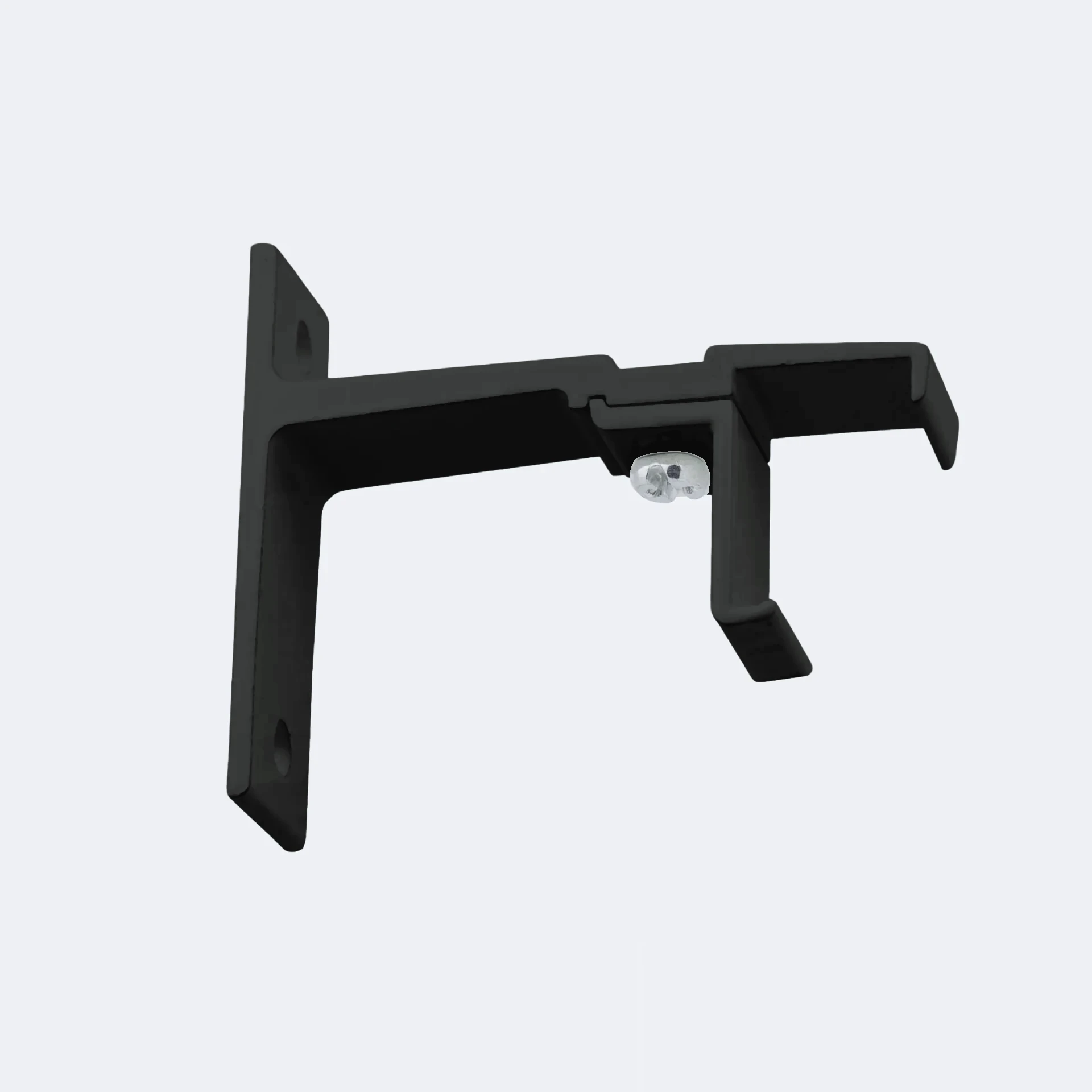 [B37549] SUPPORT MURAL SIMPLE R 6cm NOIR MAT RAL 9005