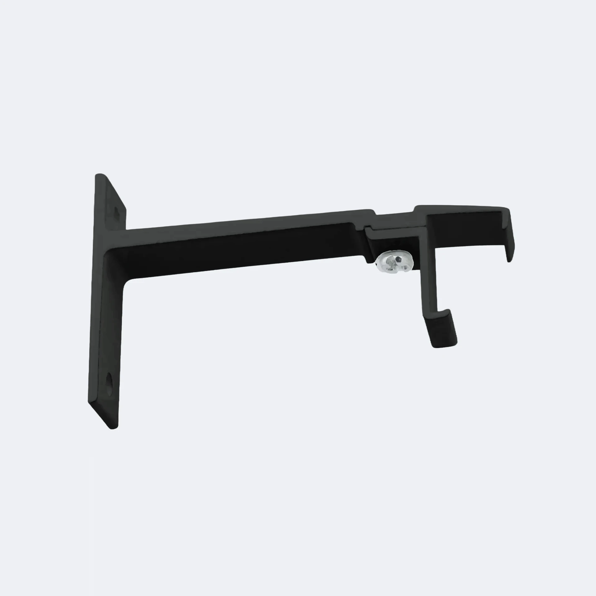 [B37550] SUPPORT MURAL SIMPLE R 9cm NOIR MAT RAL 9005