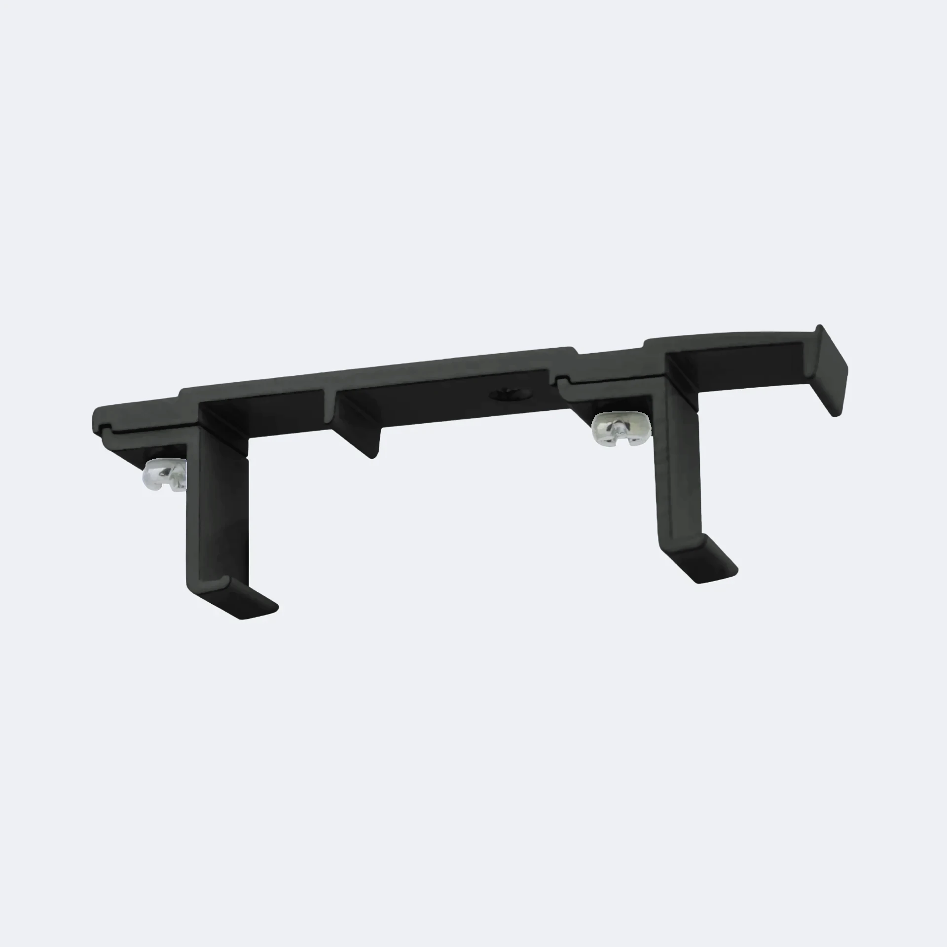 [B37552] SUPPORT PLAFOND DOUBLE NOIR MAT RAL 9005