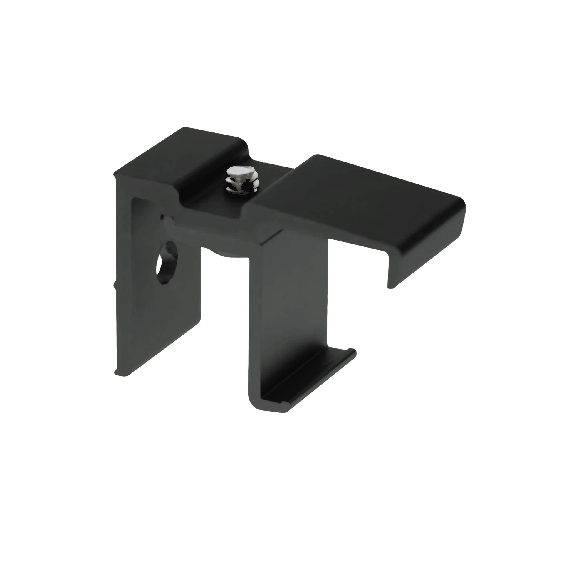[B37554] SUPPORT MURAL SIMPLE R 3cm NOIR MAT RAL 9005