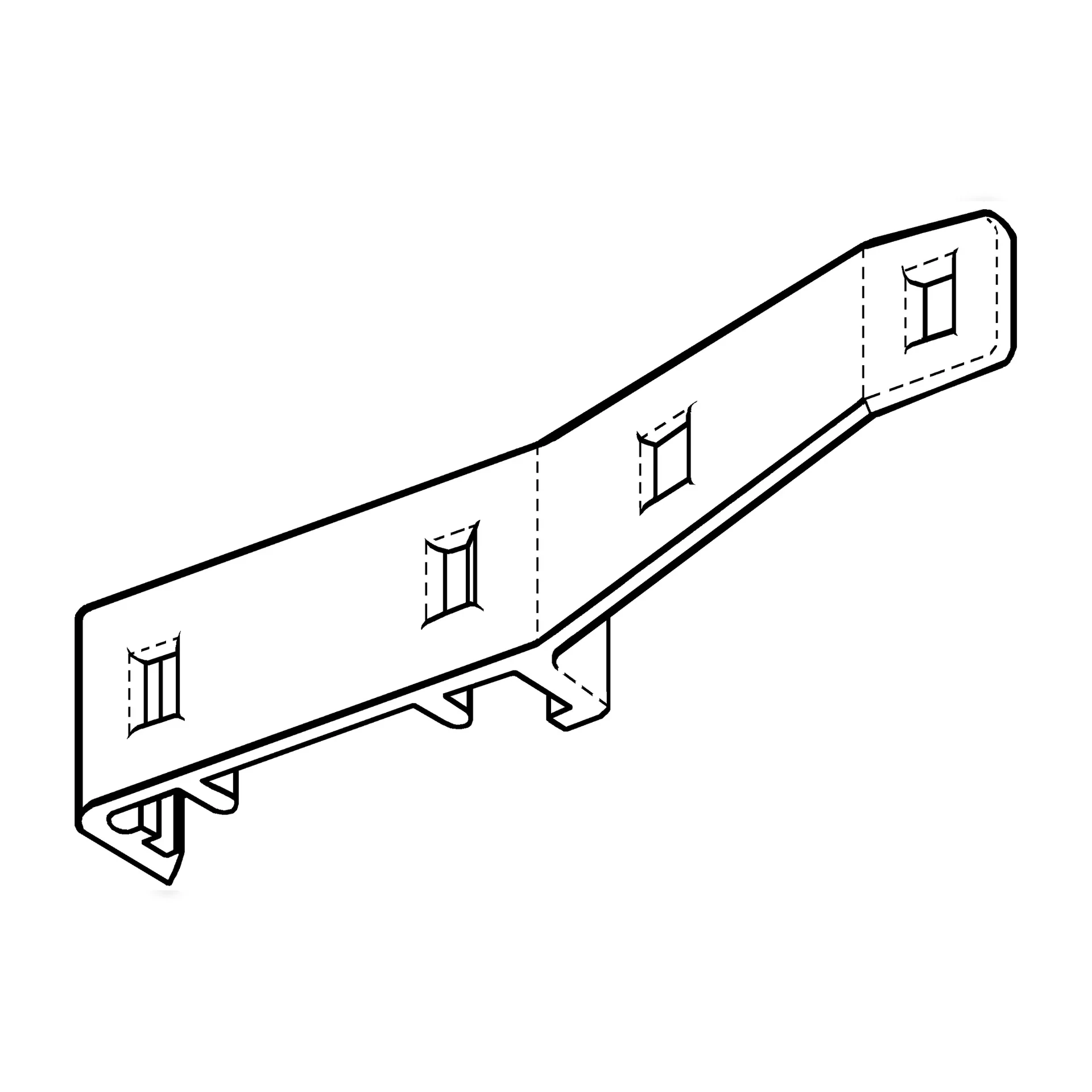[B37700] Patte de croisement polyamide (rail 100) (Blanc, Paquet de 100)